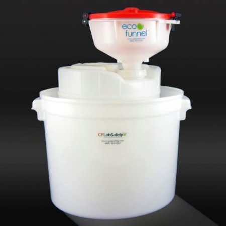 ECO FUNNEL 8in  System, 5 Gal Drum & Secondary Container, Red Lid EF-8-FS70C-SYS